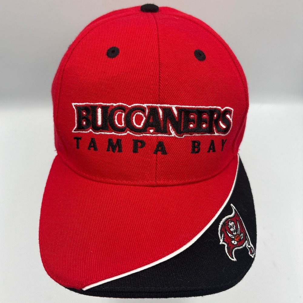 NFL Tampa Bay Buccaneers Hat One Size Red Black Sporty Y2K Embroidered Cap